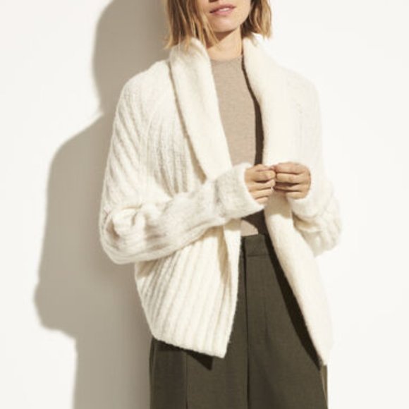 NWT Vince Textured Alpaca Shawl Cardigan - Picture 1 of 10
